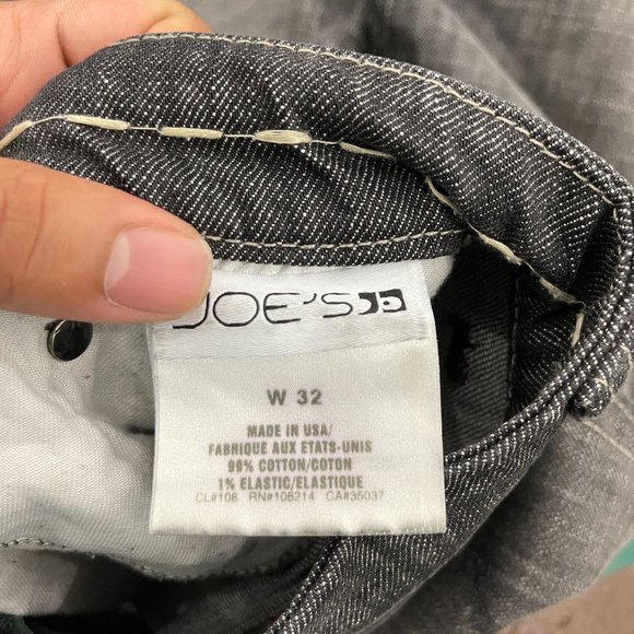 VINTAGE Joe's Jeans gray distressed straight leg jeans size 32 - Picture 8 of 9